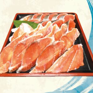沖流し 脂のり最高品　紅鮭　ロシア産 １本姿切り身セット 2.5kg前後【送料・箱代無料】